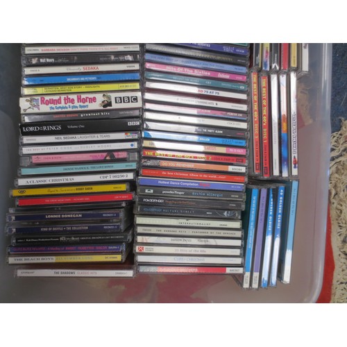 116 - Two crates of CDs, rock, pop, Status Quo, 1960s, etc