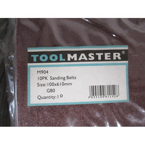 45 - A box of fourteen Tool Master 10pk sanding belts size 100 x 610mm G80