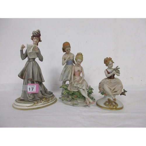201 - 3 capodimonte porcelain figures