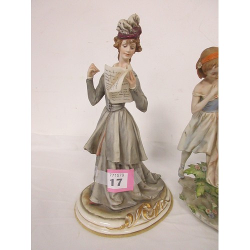 201 - 3 capodimonte porcelain figures