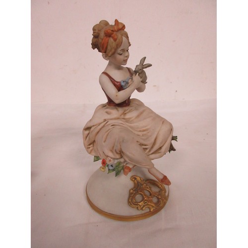 201 - 3 capodimonte porcelain figures
