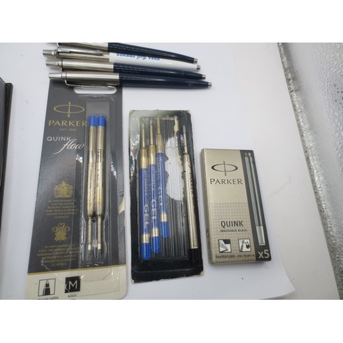 205 - A selection of Parker pens and assorted refills