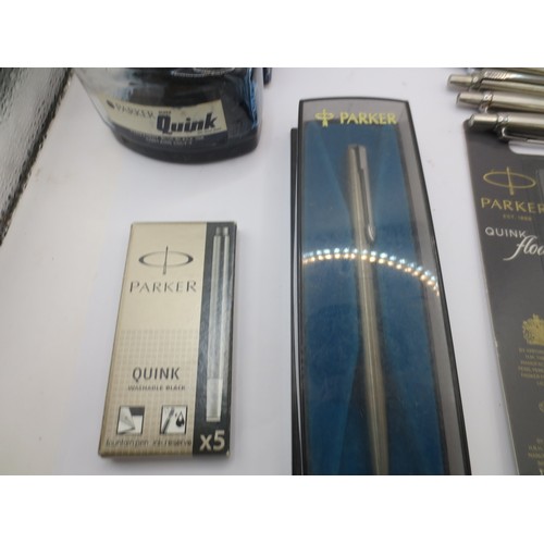 205 - A selection of Parker pens and assorted refills