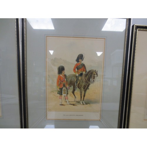 211 - 7 framed and glazed prints by J S Virtue & Sons Ltd after G M Giles featuring uniformed soldiers of ... 