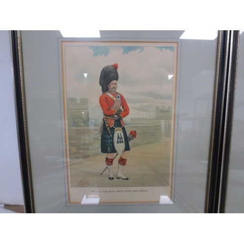 211 - 7 framed and glazed prints by J S Virtue & Sons Ltd after G M Giles featuring uniformed soldiers of ... 