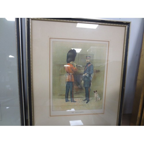 211 - 7 framed and glazed prints by J S Virtue & Sons Ltd after G M Giles featuring uniformed soldiers of ... 