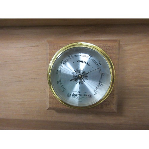 218 - An imposing Cigar Humidor by Hillwood in good order (mark to veneer to lower front right) with 3 Cub... 