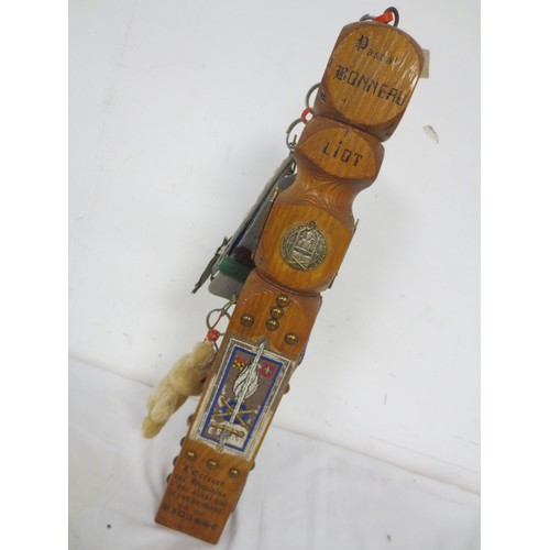 195 - A French military souvenir named for 4 conscripted troopers in December 1976 on their leaving, namel... 