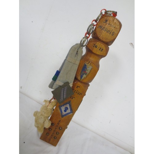 195 - A French military souvenir named for 4 conscripted troopers in December 1976 on their leaving, namel... 