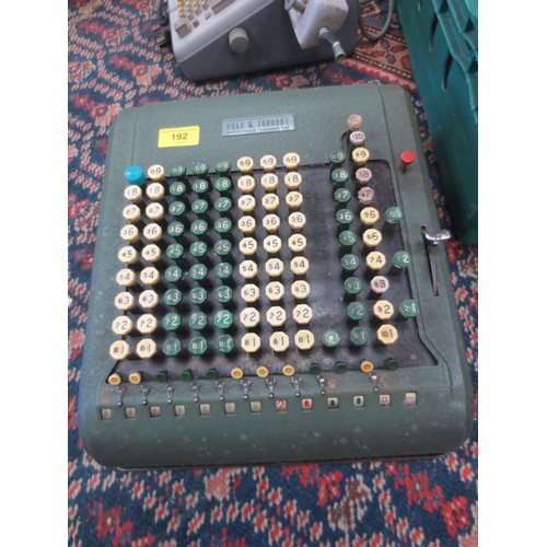 192 - A vintage Felt & Tarrant manual calculator in apparent good order