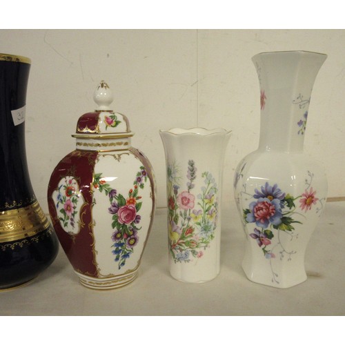 14 - Royal worcester heritage collection lidded urn ,Crown Staffordshire 8 inch vase ,Aynsley Wild tudor ... 