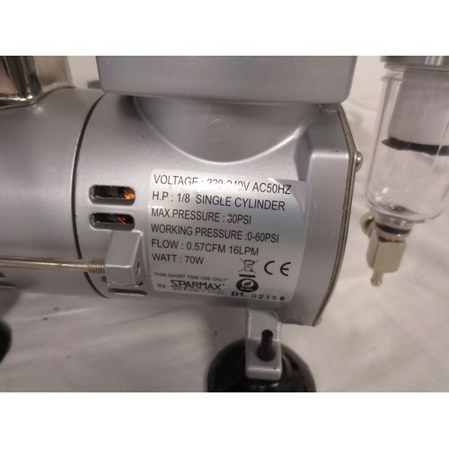 10 - A new and boxed Shesto air compressor, cast body, very good quality