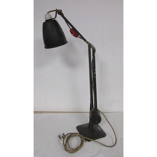 27 - An antique Hadrille & Horstmann of Godalming engineer's lamp with counterweight, the whole in very n... 
