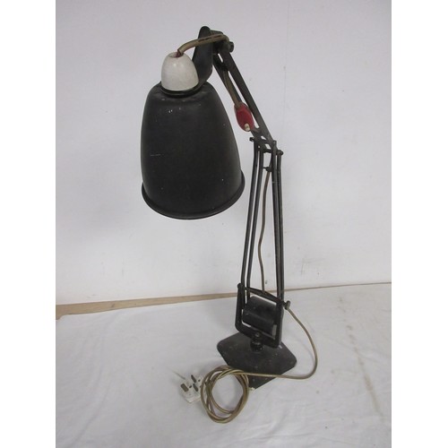 27 - An antique Hadrille & Horstmann of Godalming engineer's lamp with counterweight, the whole in very n... 
