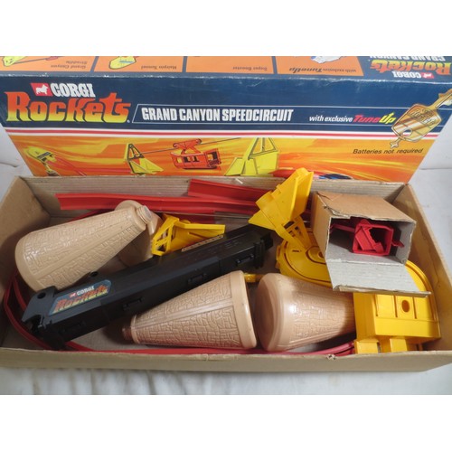 1970 Corgi Rockets grand canyon speed circuit in its original box with ...