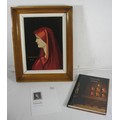 A needlework portrait of Fabiola after Francis Alys, signed in stitch ...
