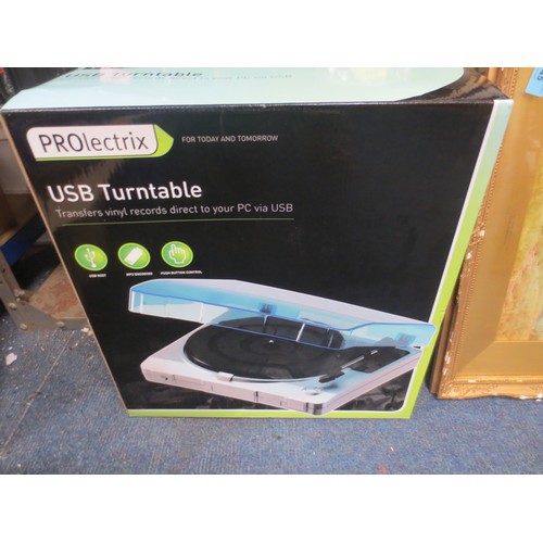 A Boxed PROlectrix USB Turntable Transfers Vinyl records direct to your ...