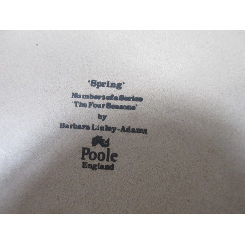 134 - Three Poole Pottery ceramic Dolphin brooches along with a Barbera Linley Adams plaque and two tradit... 