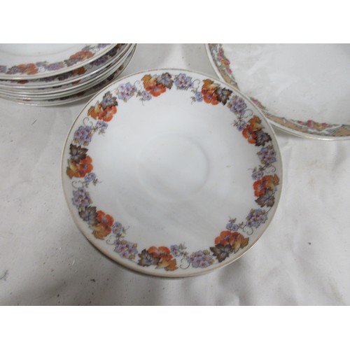 142 - Hans and Czjzek based in Chodau  Czechoslovakia pottery side plates ,cake plate and saucers as per p... 