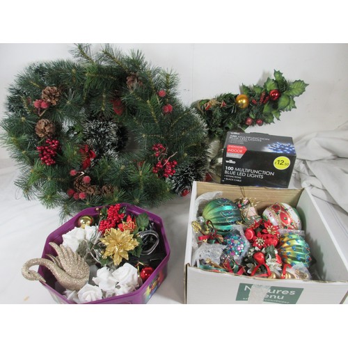 173 - A large box of Christmas decorations