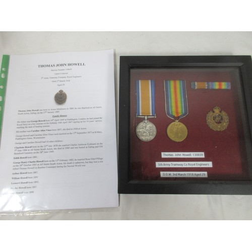 A WW1 Casualty Medal Pair awarded to 130659 Lance Corporal Thomas ...