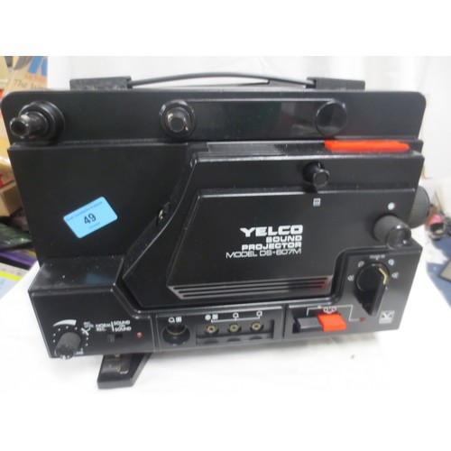 49 - A Yelco DS-607M 8mm film projector with sound