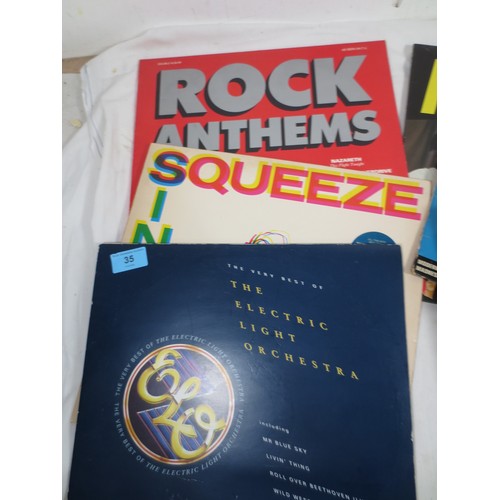 35 - A selection LPS records including Snap by The Jam, The Boomtown Rats , Squeeze singles, ELO etc as p... 