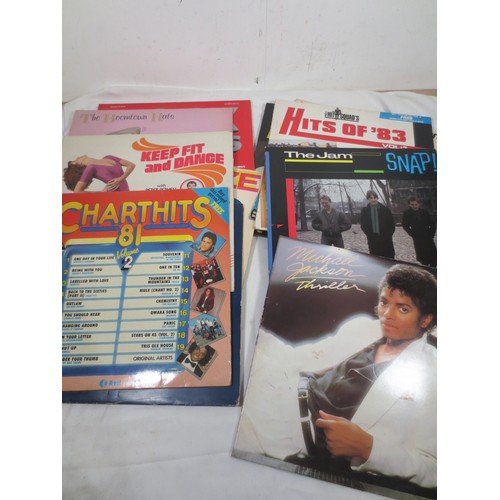 35 - A selection LPS records including Snap by The Jam, The Boomtown Rats , Squeeze singles, ELO etc as p... 