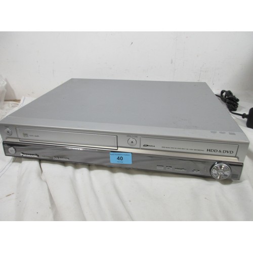 40 - A Panasonic DMR-EX95V DVD/VHS Recorder