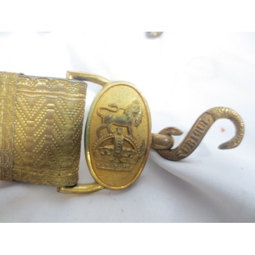 49 - A pair of Victorian full dress officer's belts in very good order, originally belonging to Brigadier... 