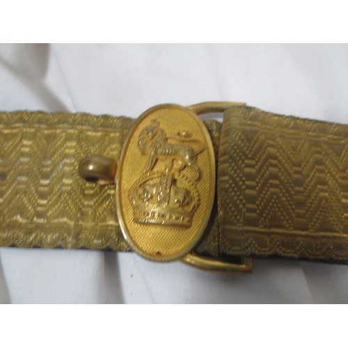49 - A pair of Victorian full dress officer's belts in very good order, originally belonging to Brigadier... 