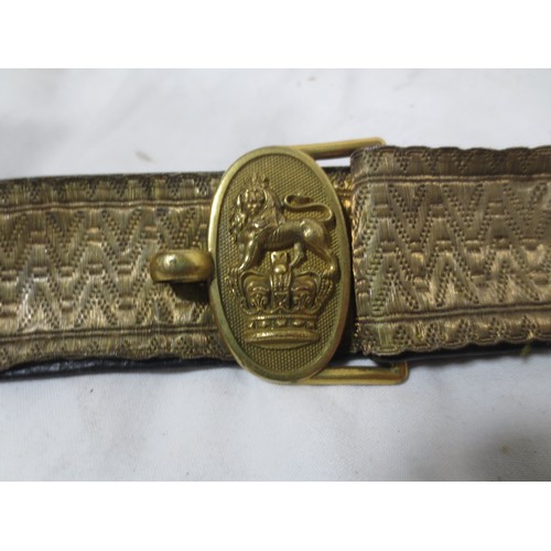 49 - A pair of Victorian full dress officer's belts in very good order, originally belonging to Brigadier... 
