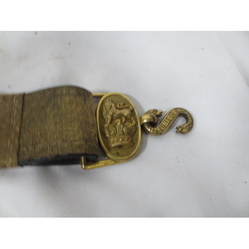 49 - A pair of Victorian full dress officer's belts in very good order, originally belonging to Brigadier... 
