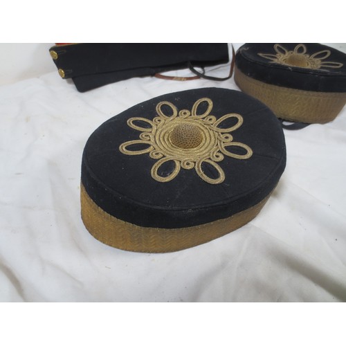 51 - A pair of Victorian Royal Artillery officer's pillbox caps and an officer's side- or forage-cap of s... 