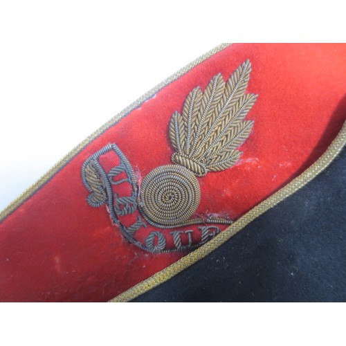 51 - A pair of Victorian Royal Artillery officer's pillbox caps and an officer's side- or forage-cap of s... 