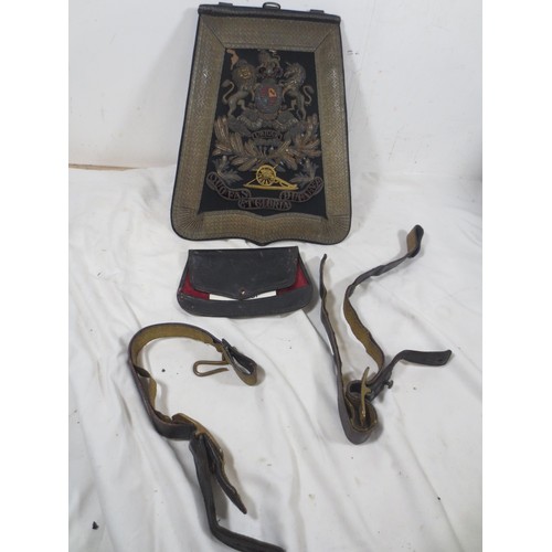 48 - A Victorian Royal Artillery full dress sabretache with attaching straps, in very good order indeed, ... 