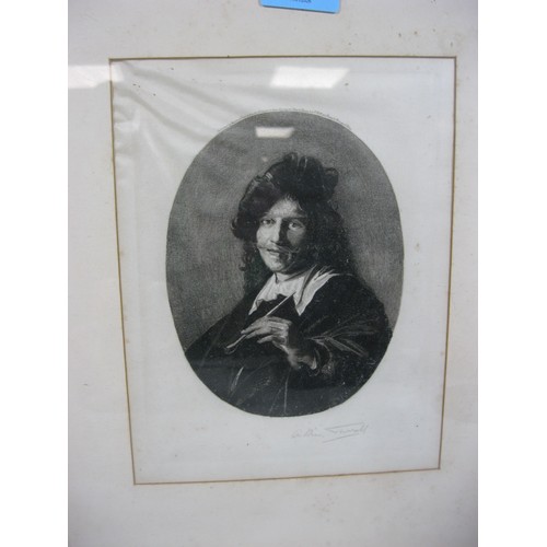 19 - Two a/f Arthur Turrell portrait etchings F&G, and a Duke of Wellington character jug