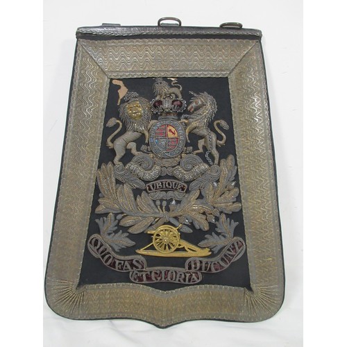 48 - A Victorian Royal Artillery full dress sabretache with attaching straps, in very good order indeed, ... 