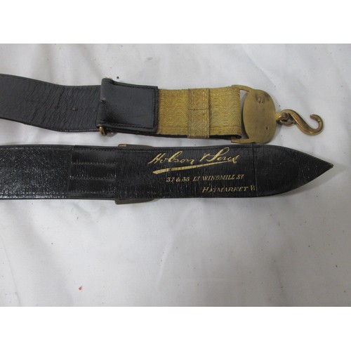 49 - A pair of Victorian full dress officer's belts in very good order, originally belonging to Brigadier... 