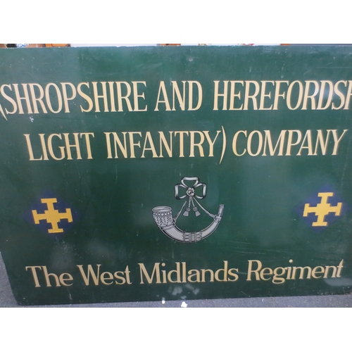 A West Midlands Regiment gate sign, double sided, older version of sign ...