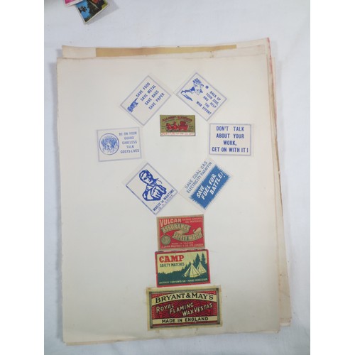 17 - Beer mats and matchbox covers, the contents of a box file and a sweets tub.  Approx. 110 beer mats, ... 