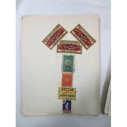 17 - Beer mats and matchbox covers, the contents of a box file and a sweets tub.  Approx. 110 beer mats, ... 