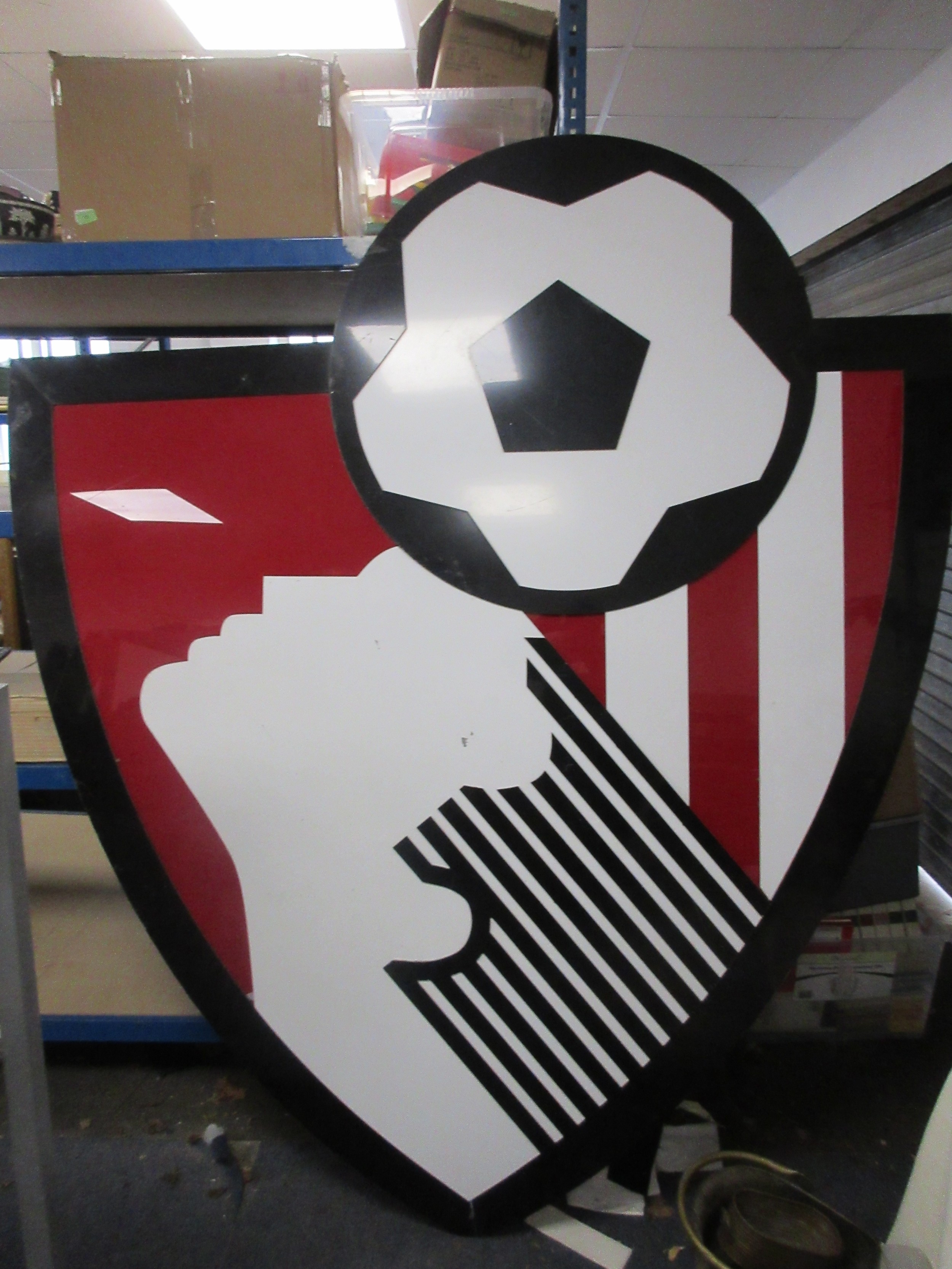 A very large AFC Bournemouth sign removed from the stadium during ...