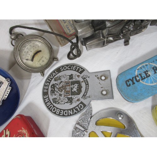 35 - Various AA car Badges , Glyndebourne festival society badge , RAC Badge , Motorist safety kit six em... 
