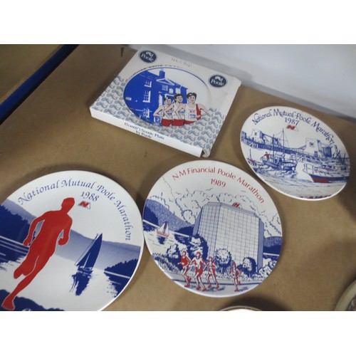 41 - Four Poole Pottery Marathon plates ,Two Barbera Linley Adams Wildlife plates and a Charles and Diana... 