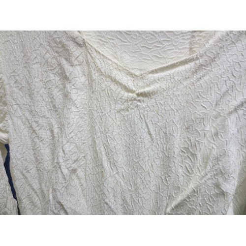 58 - An early 20th century wedding dress full of lots of decoration as per pictures