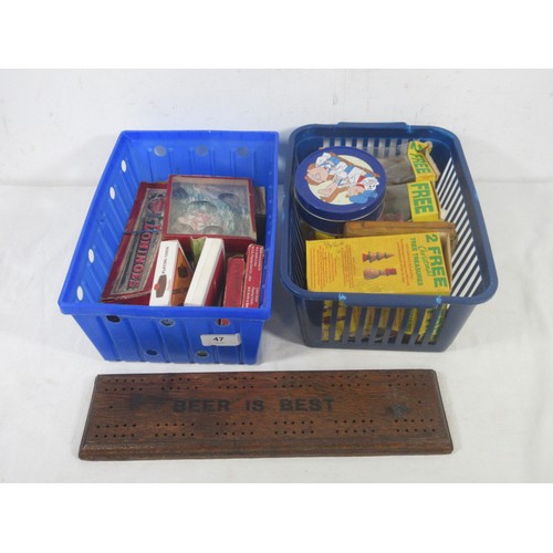 47 - A mixed selection of items to include the following ,Tetley Teafolk coasters ,PG tips Playing cards,... 