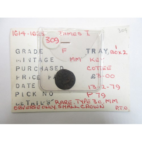 121 - A 1614-1625 James I Lennox Farthing rarer than the Charles I minted by license issued to the Duke of... 