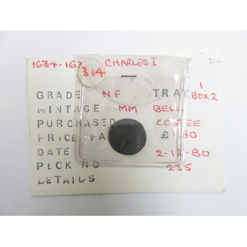 123 - 1634 - 1636 Charles I royal farthing Lord Maltravers type 3b 3rd issue, ex Dorset County Museum