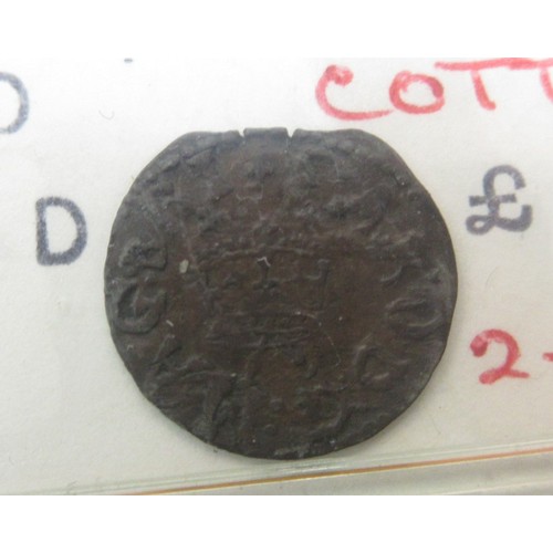 125 - 1625-1634 Charles I Duke of Richmond farthing grade fine ex.Dorset County Museum (Information taken ... 